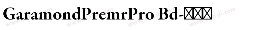 GaramondPremrPro Bd字体转换